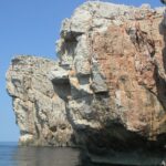 Kornati Islands Cliffs/Crowns. Rašip Veli. Kornati cliff in the shape of a human head.